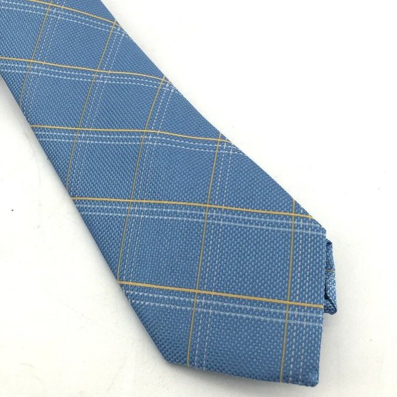MICHAEL KORS Men's Silk Blend Tie Light Blue Plaid NWT MSRP: $69.50 - Picture 2 of 6
